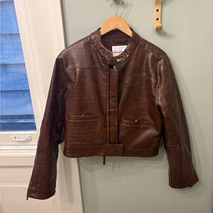 House of Sunny take a trip racer Brown Jacket
